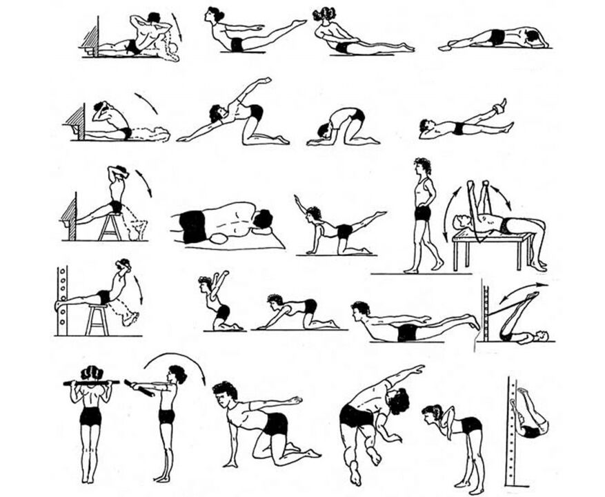 osteokondrosirako ariketa terapeutikoak